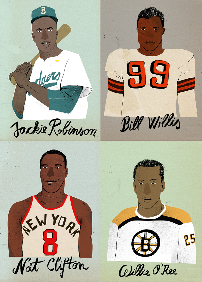 Lehel-Kovacs-“Firsts”-portraits-of-the-first-African-American-basketball-player-and-football-player