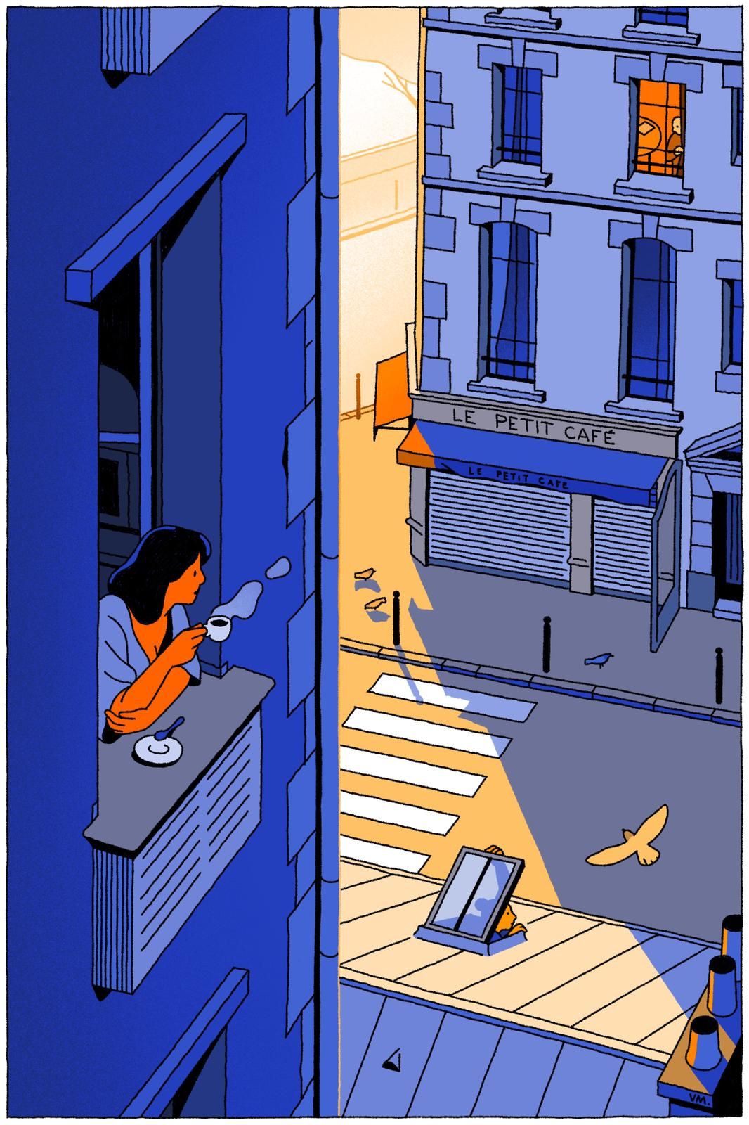 Garance-Illustration-Vincent-Mahé-The-New-Yorker-Paris-during-lockdown