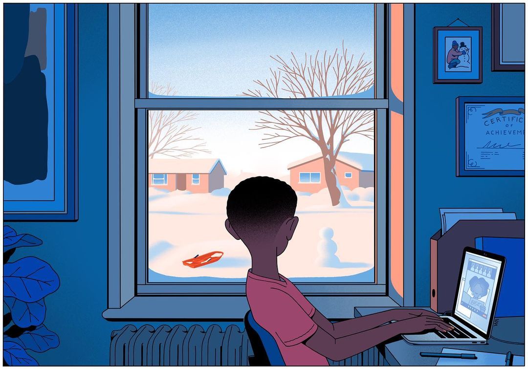 Garance-Illustration-Vincent-Mahé-NYT-Kids-The-future-of-Snow-Days