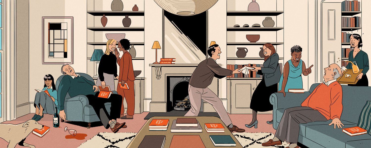 garance-illustration-Jack-Richardson-The-Telegraph-How-cancel-culture-invaded-the-book-club