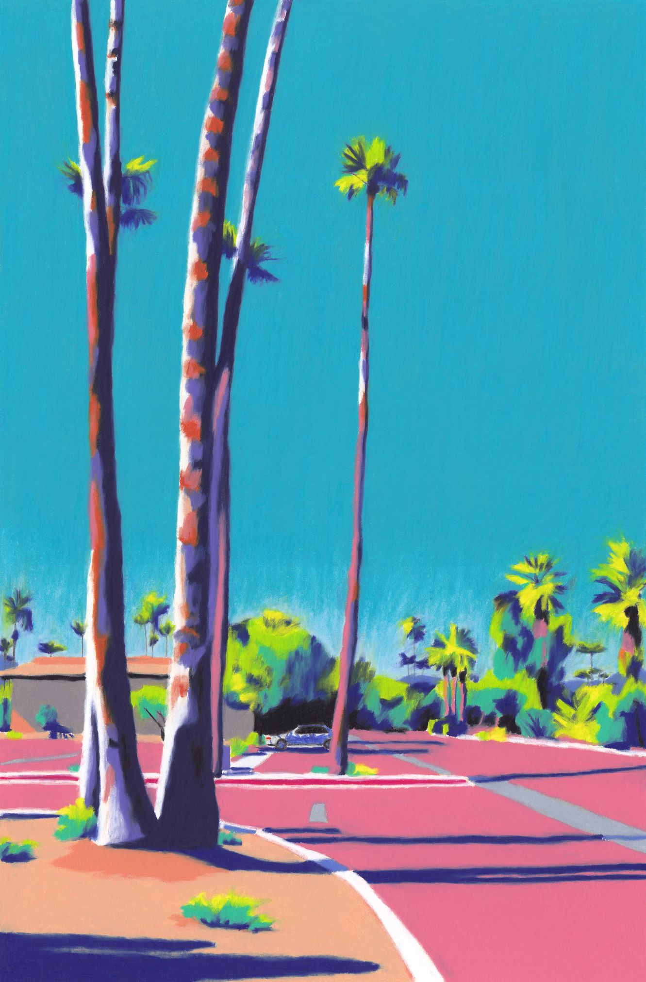 garance-illustration-Clement-Thoby-PERSONAL_WORK_Palm_Springs_Parking_Lot